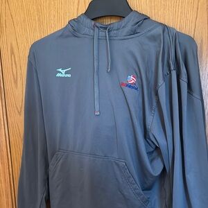 USA Volleyball Gray Mizuno Hoodie Size Medium